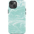 Mint Marbling iPhone 15 Impact Case
